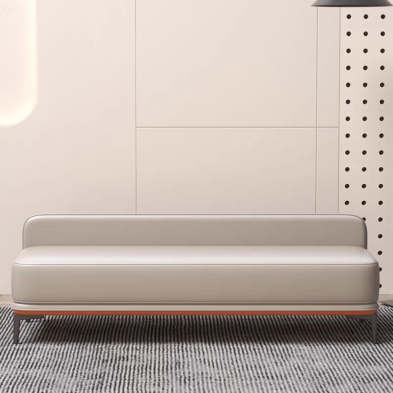 Plywood Faux Leather Bench