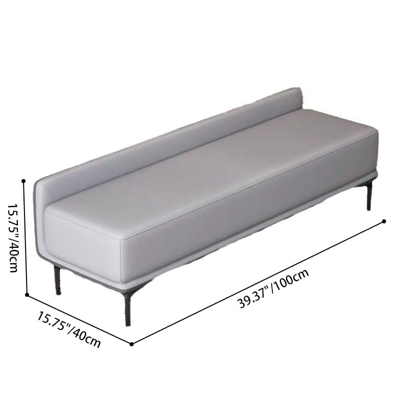 Plywood Faux Leather Bench