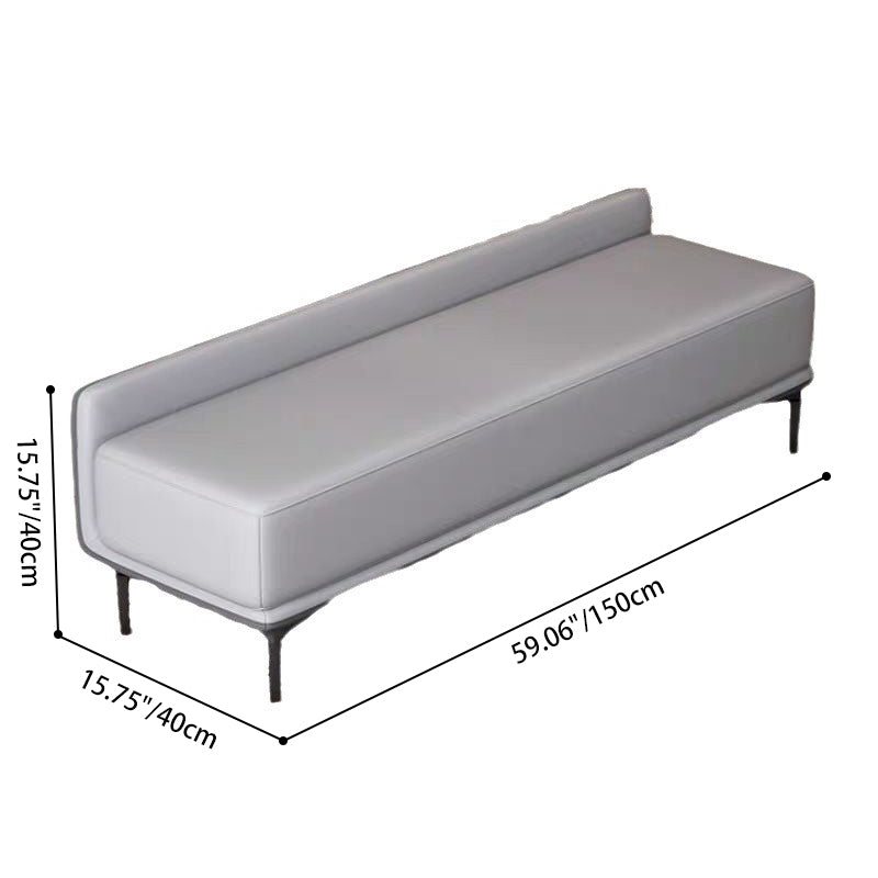 Plywood Faux Leather Bench