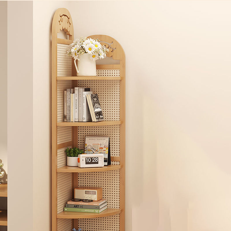 Bamboo Fan Corner Shelf