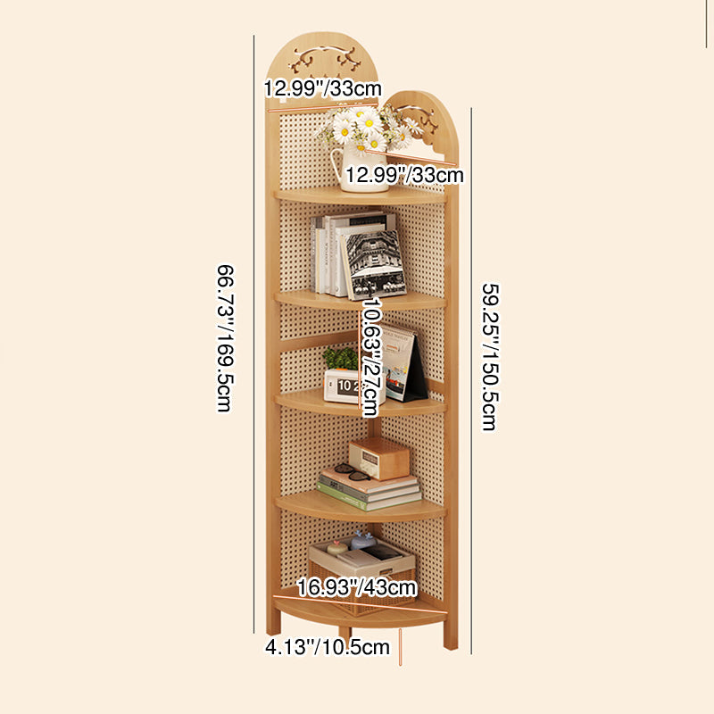 Bamboo Fan Corner Shelf