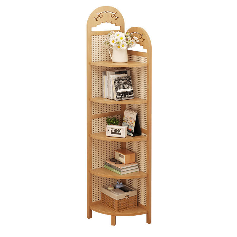 Bamboo Fan Corner Shelf