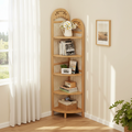 Bamboo Fan Corner Shelf