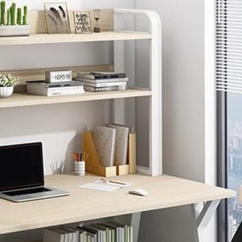 Desk with 4-Tier Shelves
