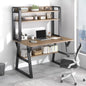 Desk with 4-Tier Shelves