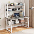 Desk with 4-Tier Shelves