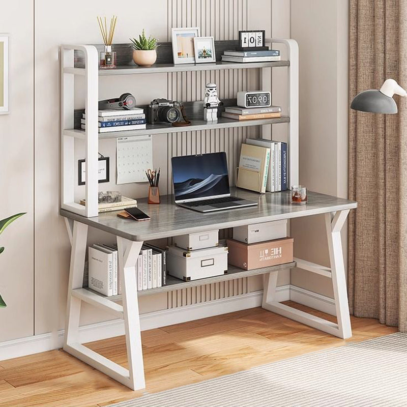 Desk with 4-Tier Shelves