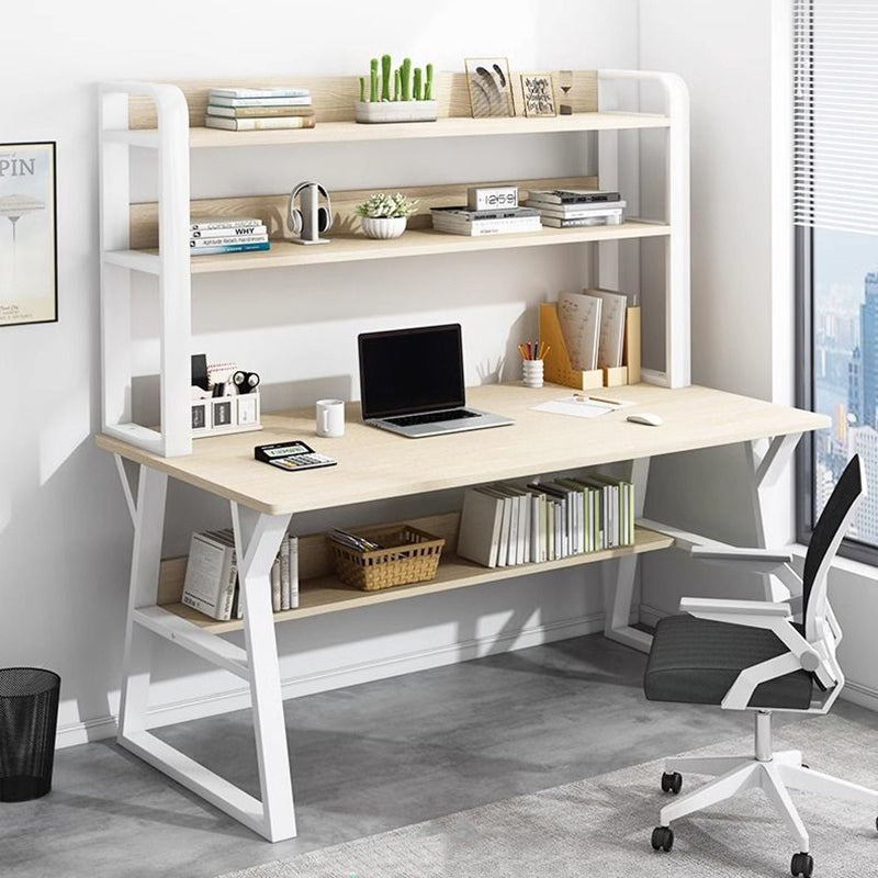 Desk with 4-Tier Shelves