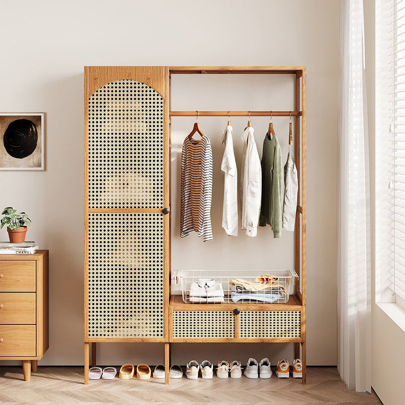 Bamboo Rattan Hall Tree