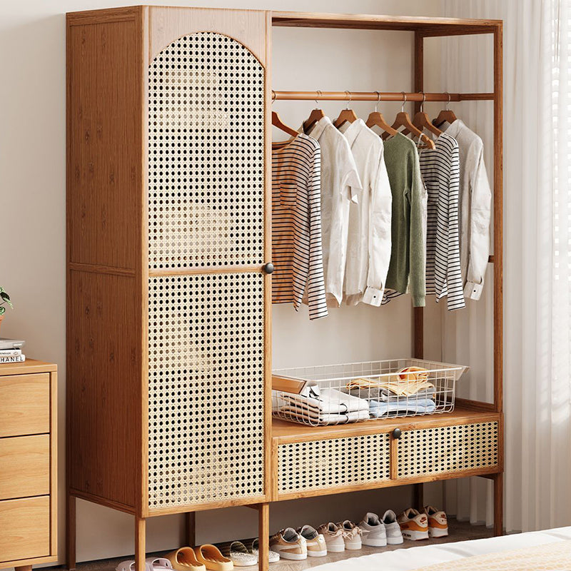 Bamboo Rattan Hall Tree