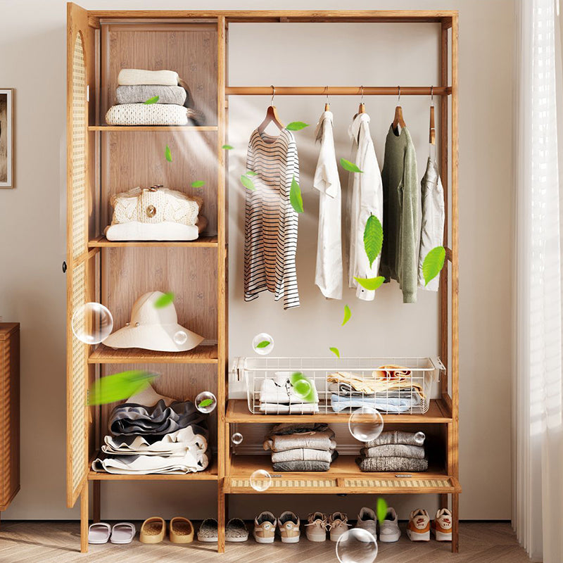 Bamboo Rattan Hall Tree