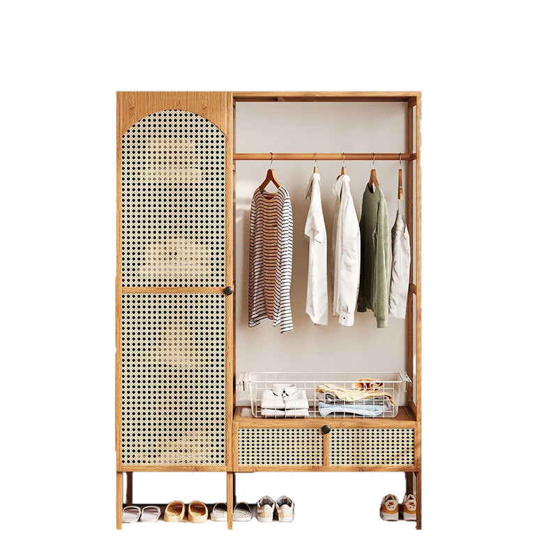 Bamboo Rattan Hall Tree