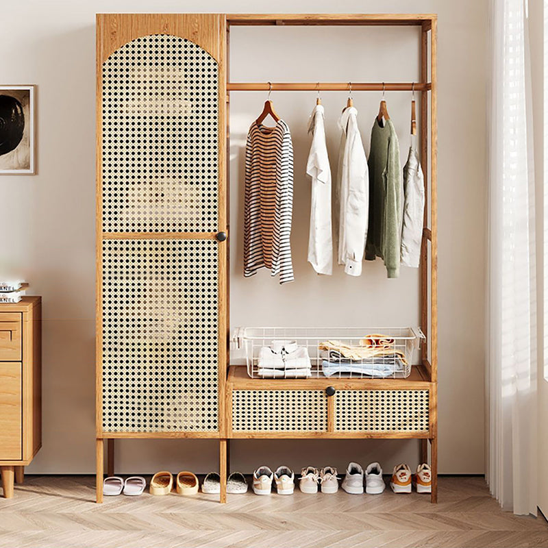 Bamboo Rattan Hall Tree