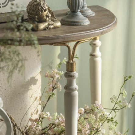French Half-Round Console Table