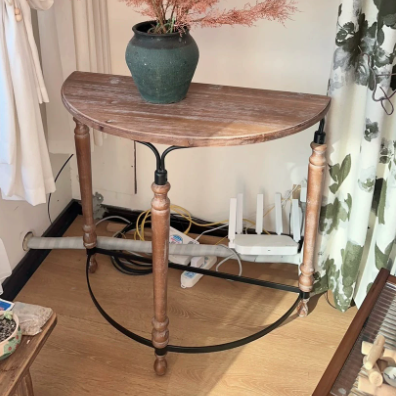 French Half-Round Console Table