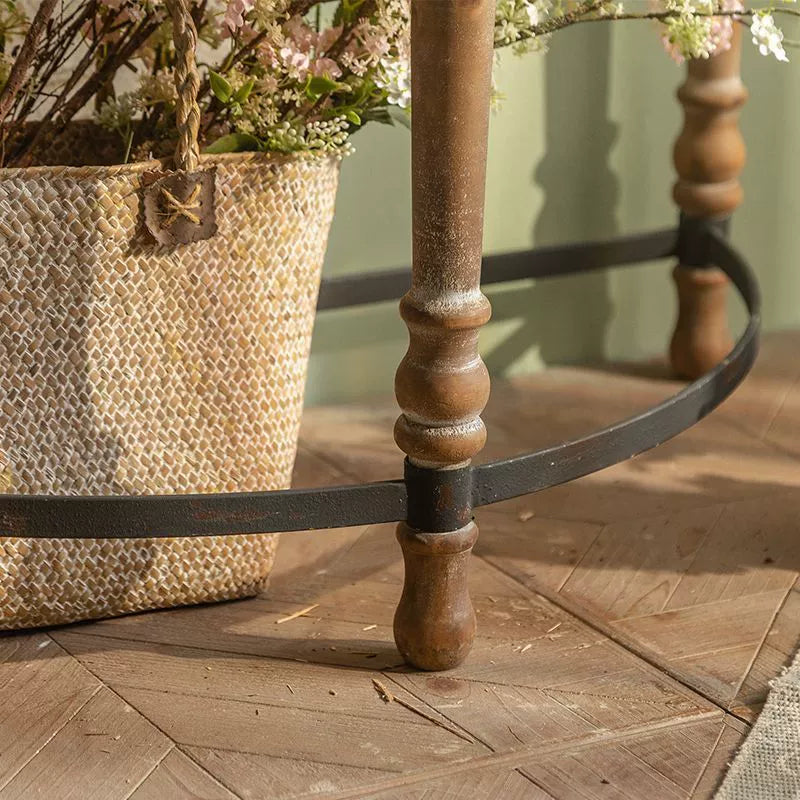 French Half-Round Console Table