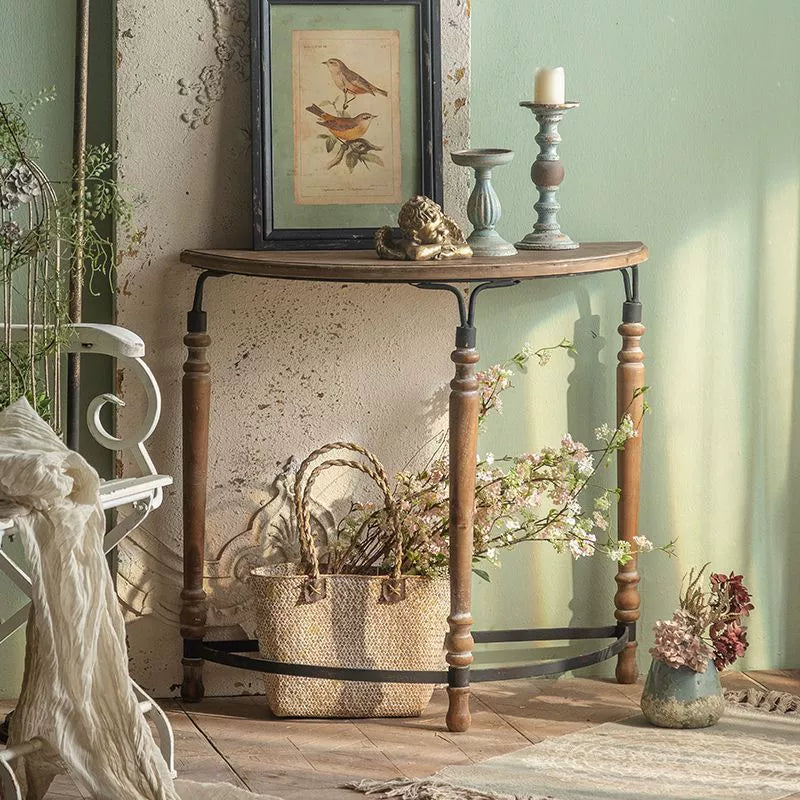 French Half-Round Console Table