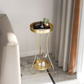 Iron Round 2-Tier End Table