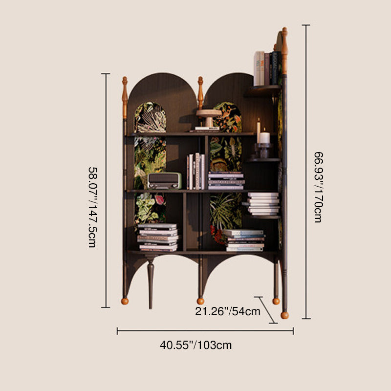 Ash Wood Corner Bookshelf & Room Divider