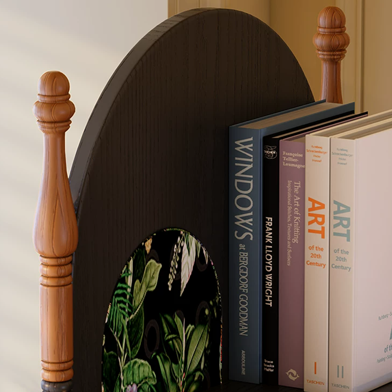 Ash Wood Corner Bookshelf & Room Divider