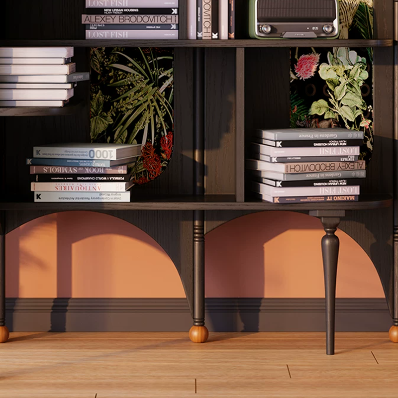 Ash Wood Corner Bookshelf & Room Divider