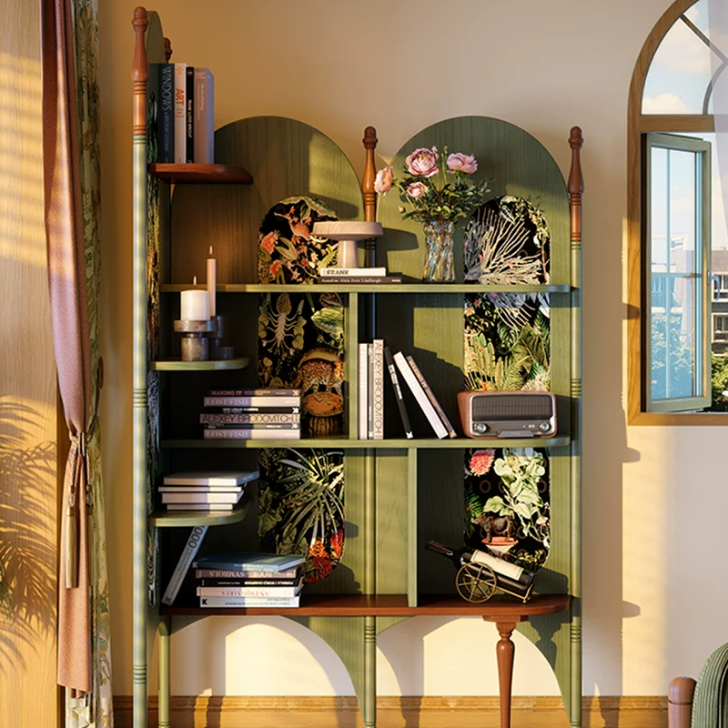 Ash Wood Corner Bookshelf & Room Divider