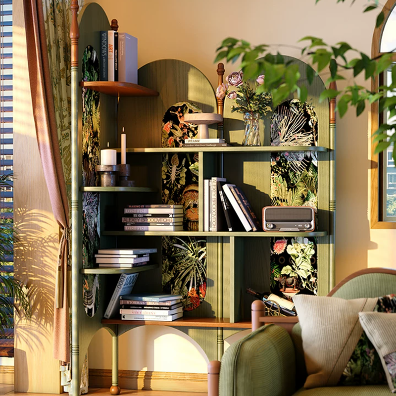 Ash Wood Corner Bookshelf & Room Divider