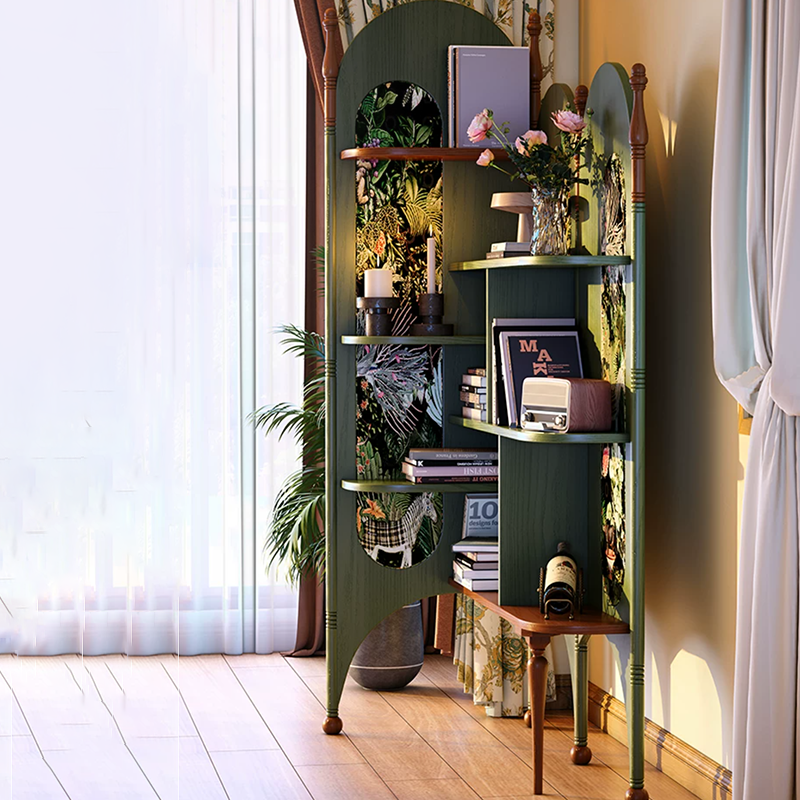 Ash Wood Corner Bookshelf & Room Divider