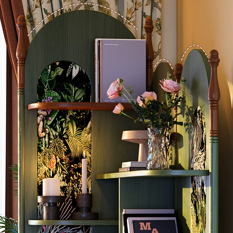 Ash Wood Corner Bookshelf & Room Divider