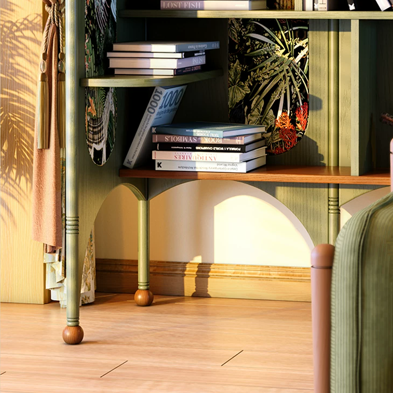 Ash Wood Corner Bookshelf & Room Divider