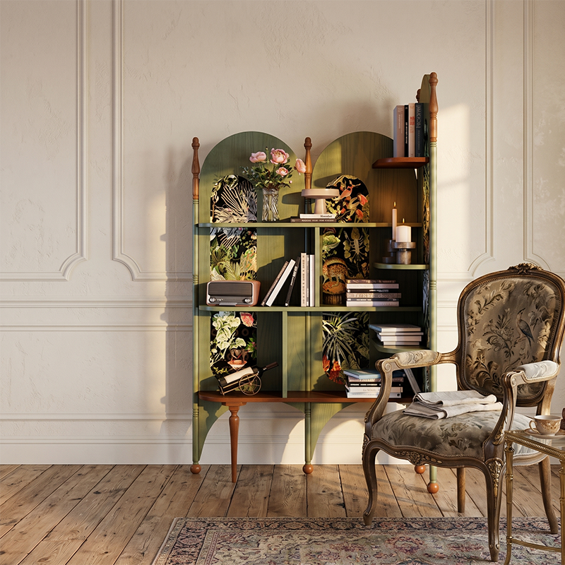 Ash Wood Corner Bookshelf & Room Divider