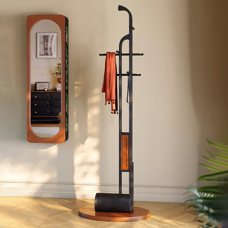 Ash Wood Erhu-Shaped Hall Tree Coat Rack