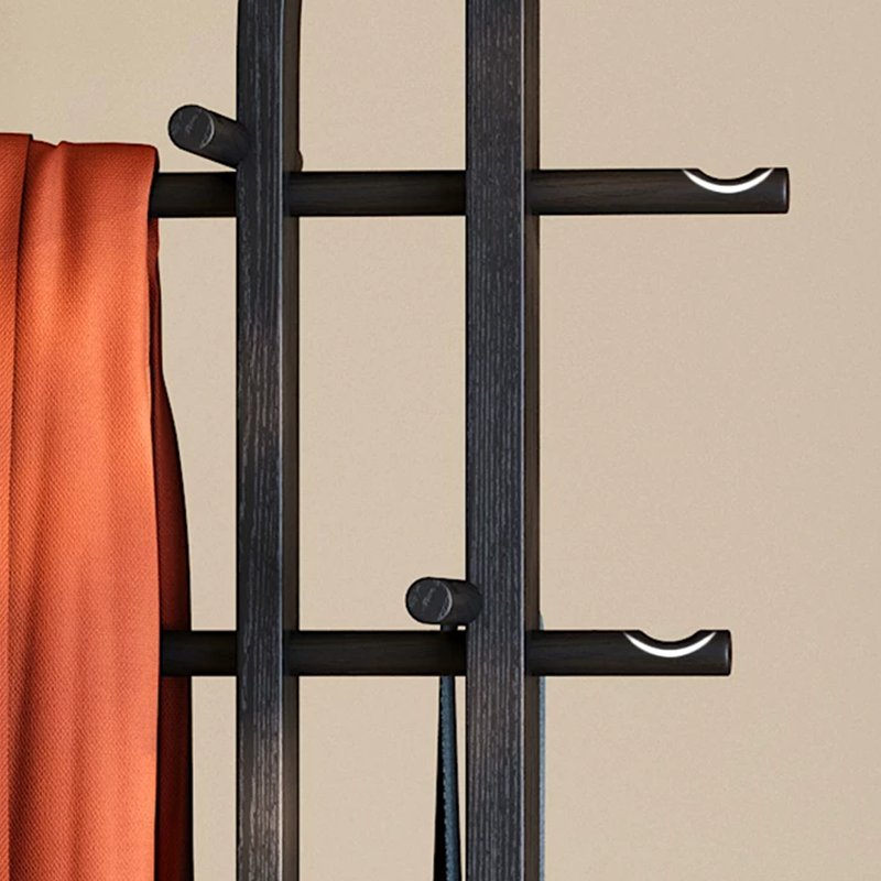 Ash Wood Erhu-Shaped Hall Tree Coat Rack