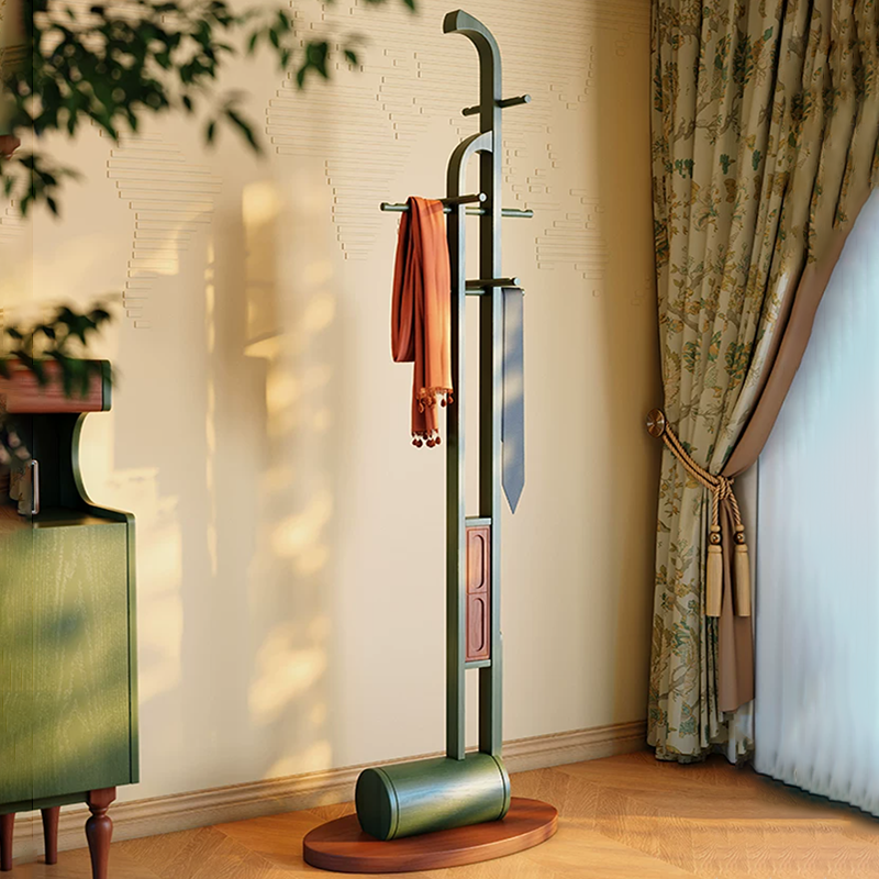 Ash Wood Erhu-Shaped Hall Tree Coat Rack
