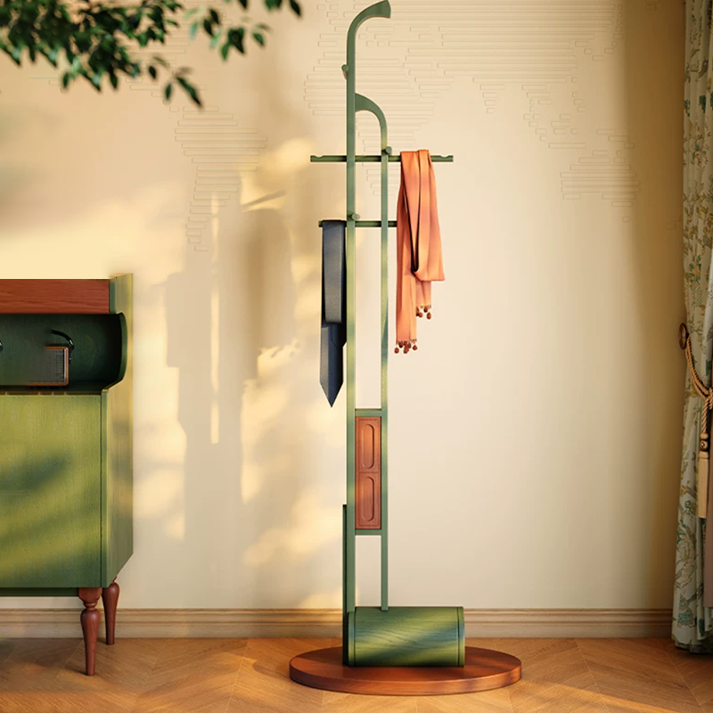 Ash Wood Erhu-Shaped Hall Tree Coat Rack