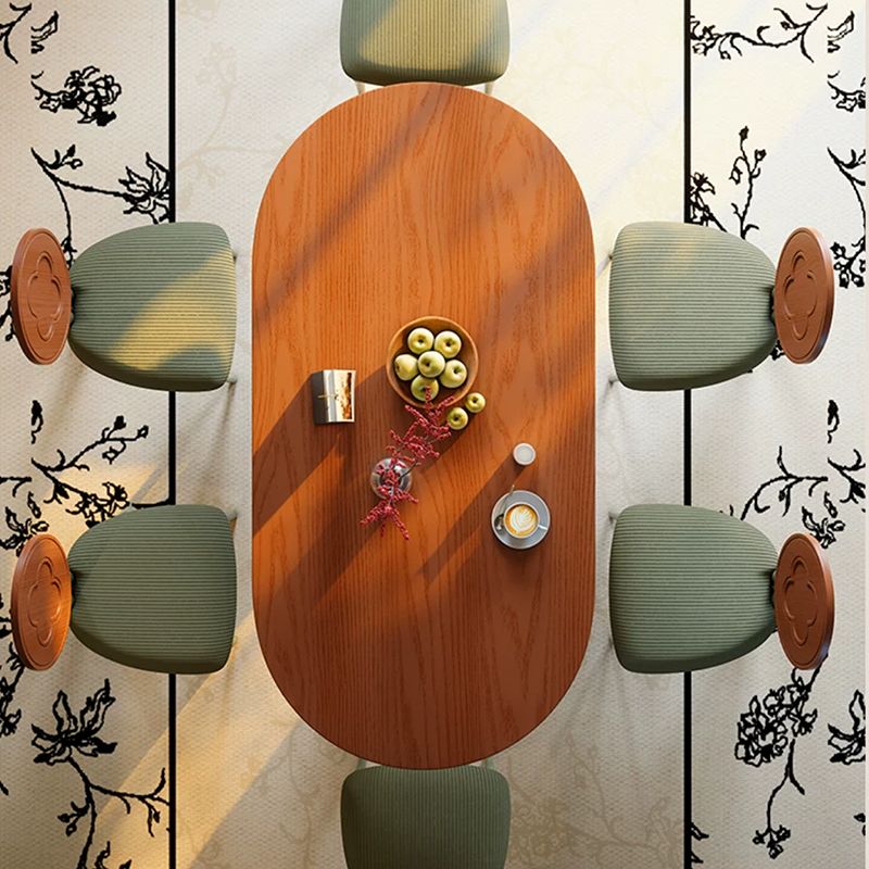 Ash Wood French Oval Dining Table