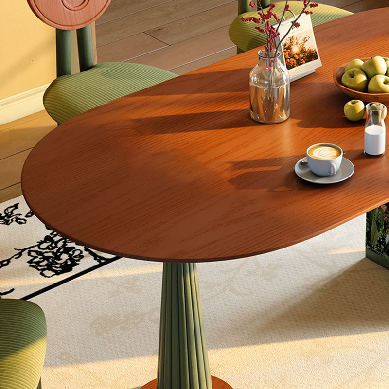 Ash Wood French Oval Dining Table