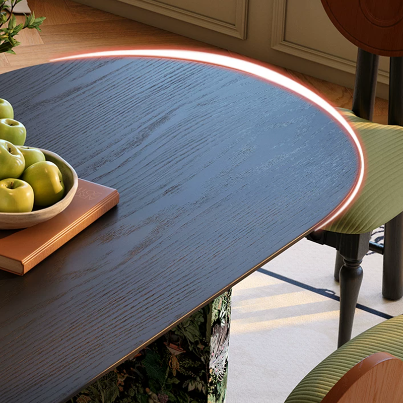 Ash Wood French Oval Dining Table