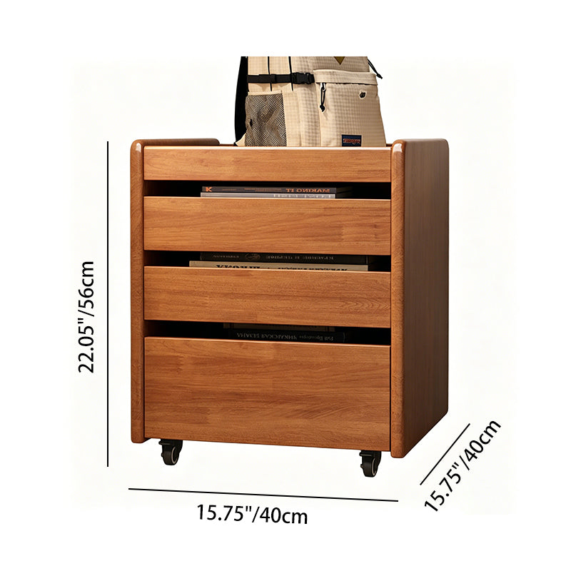 Nordic Pine Wood 3-Drawer Storage Cabinet