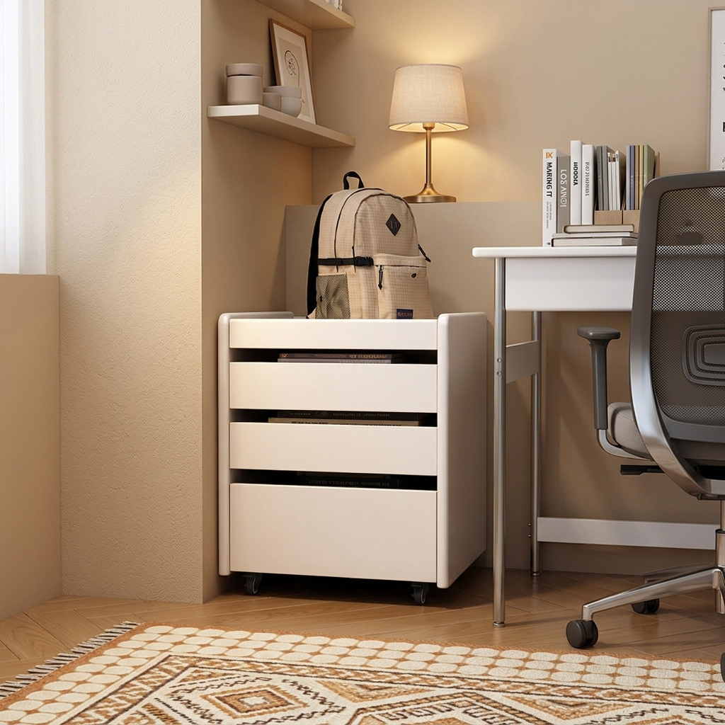 Nordic Pine Wood 3-Drawer Storage Cabinet