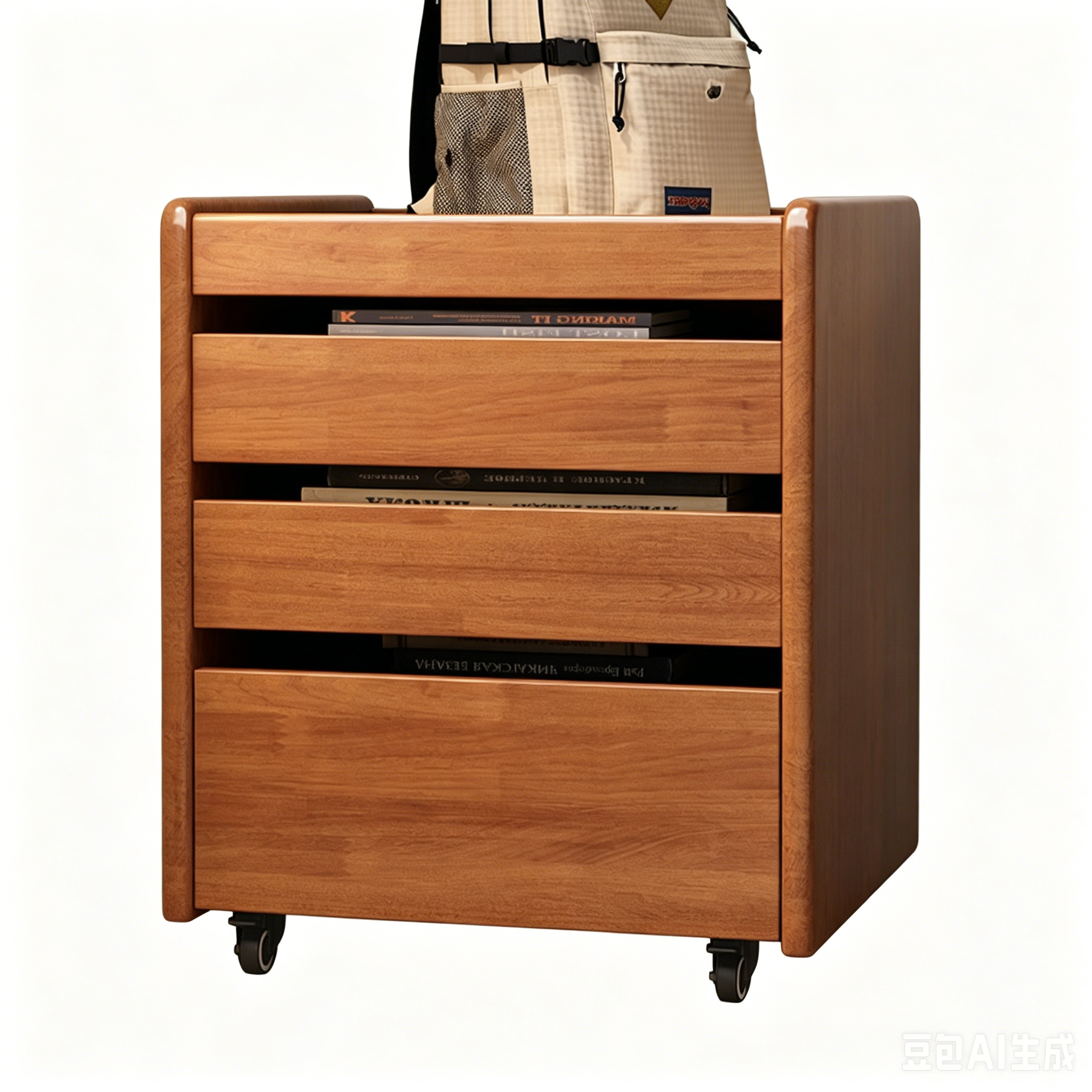 Nordic Pine Wood 3-Drawer Storage Cabinet