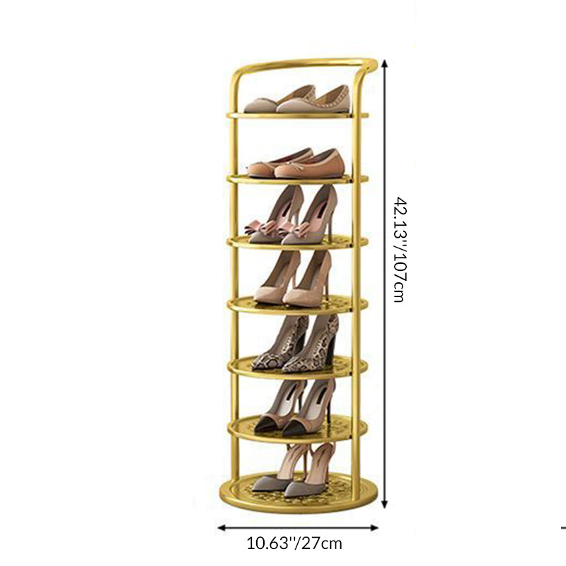 Round Iron Shoe Rack 5-8 Tier