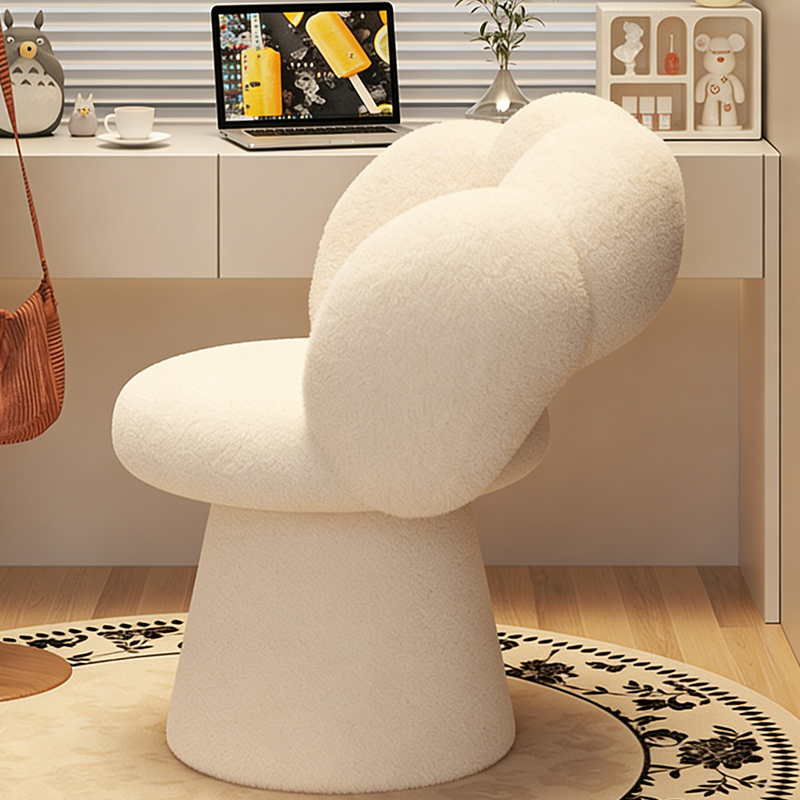 Nordic Lambswool Petal Vanity Stool