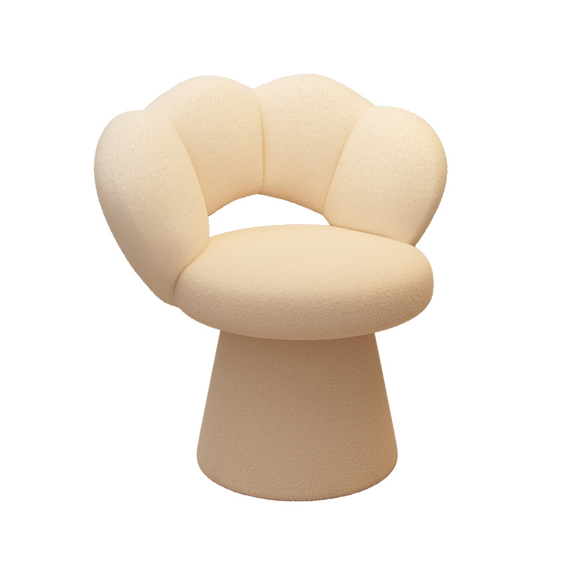 Nordic Lambswool Petal Vanity Stool