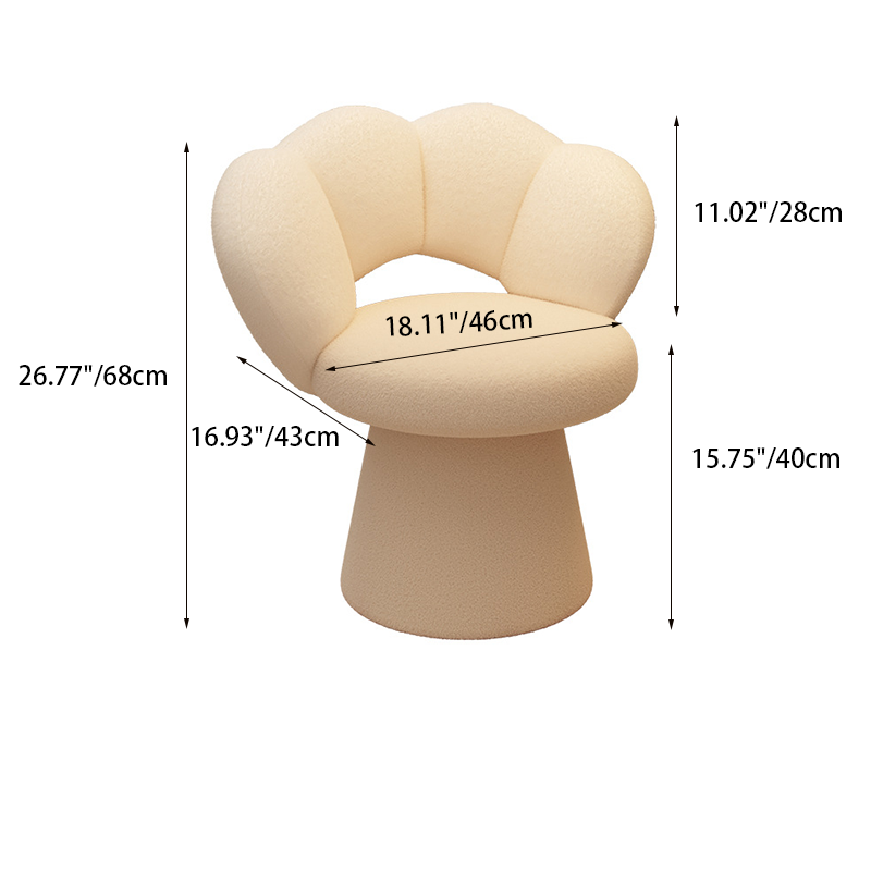 Nordic Lambswool Petal Vanity Stool