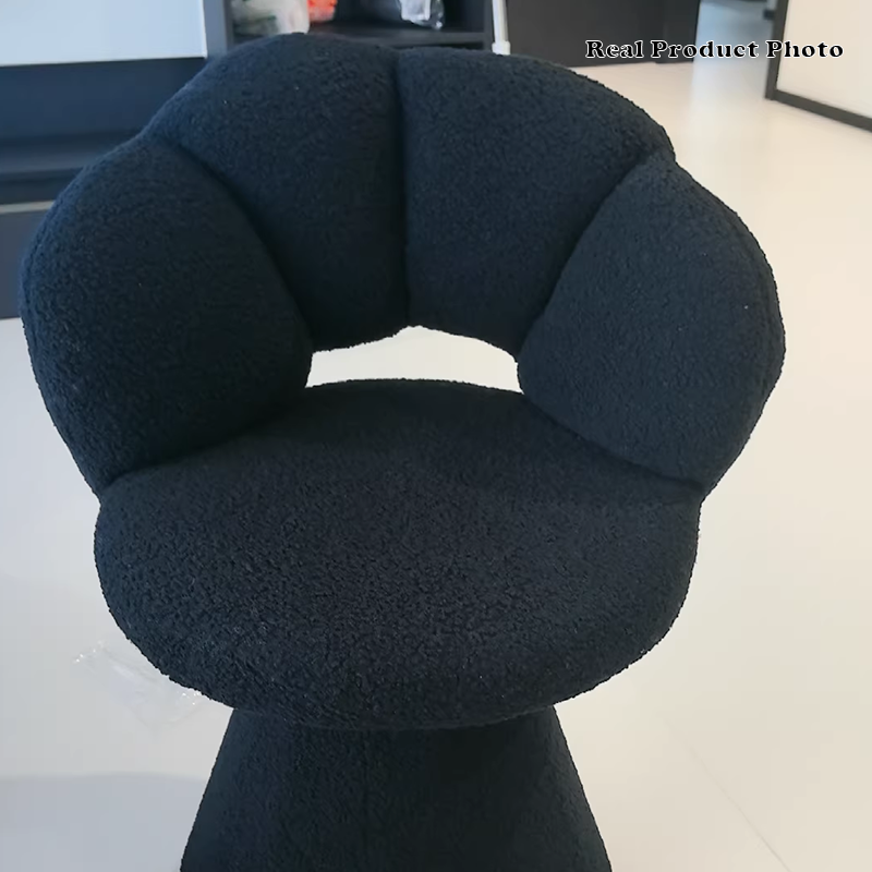 Nordic Lambswool Petal Vanity Stool