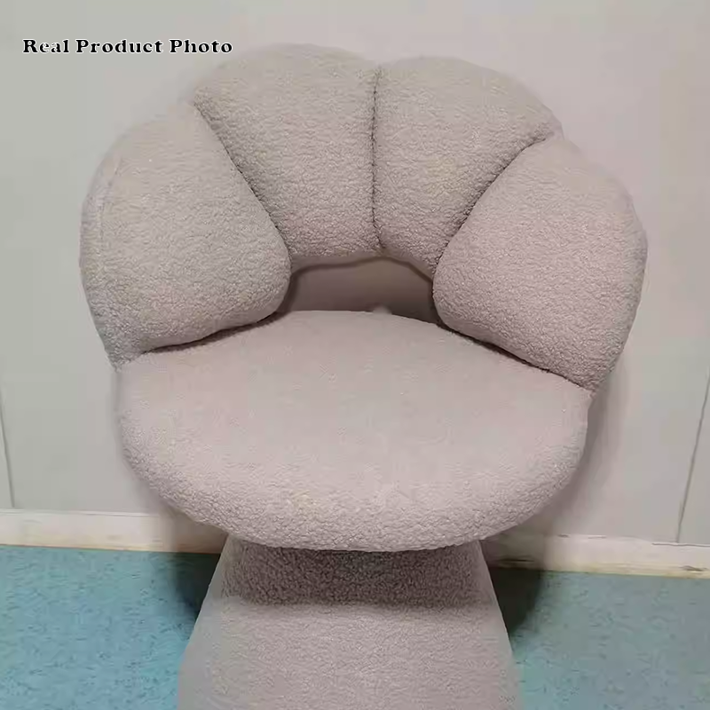 Nordic Lambswool Petal Vanity Stool