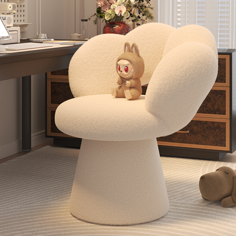 Nordic Lambswool Petal Vanity Stool