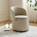 Arc Vanity Stool with Backrest & Storage