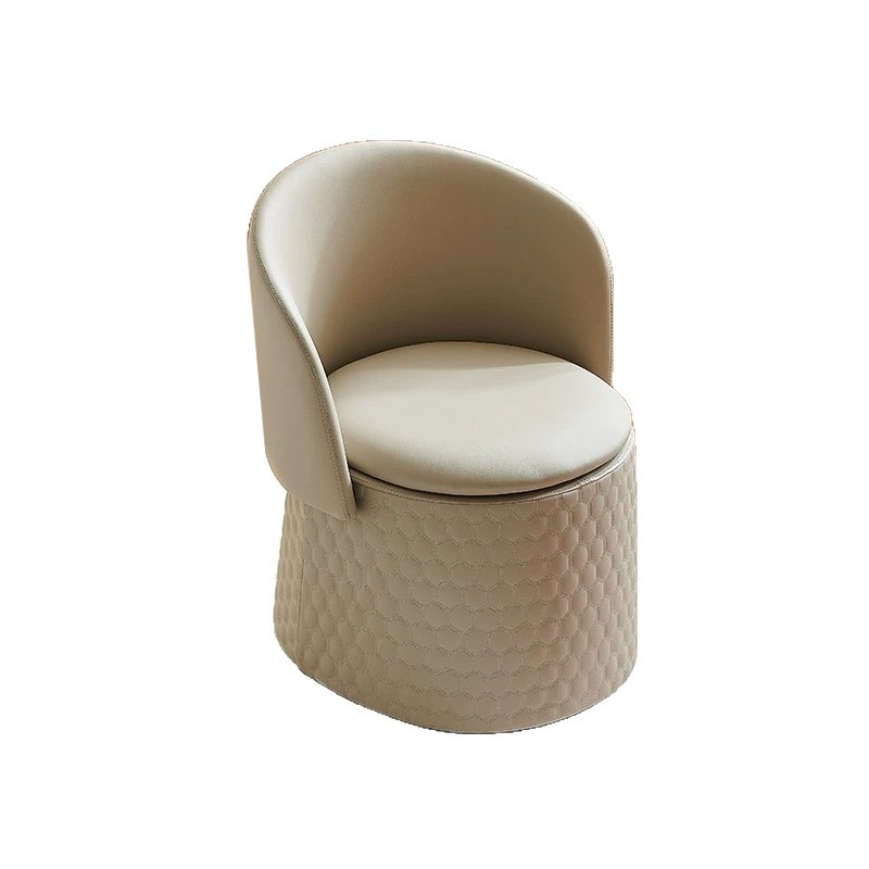 Arc Vanity Stool with Backrest & Storage